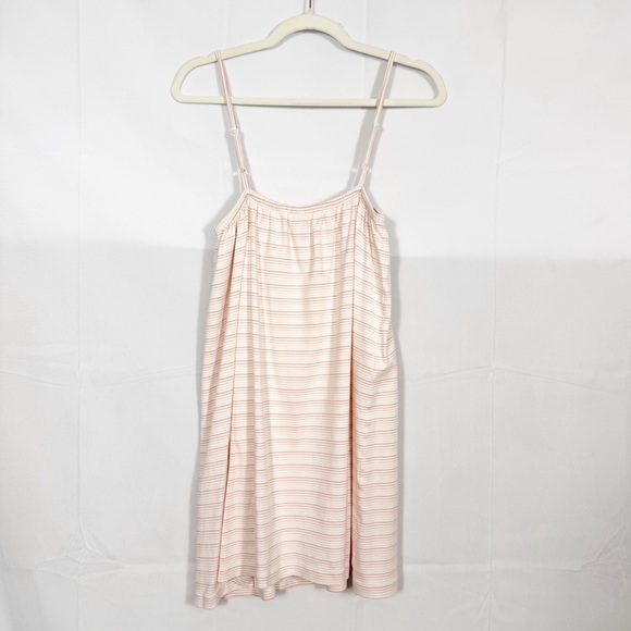 Lake Pajamas Pima Ruffle Nightgown Bellini Ombre Stripe Cotton - Picture 4 of 10